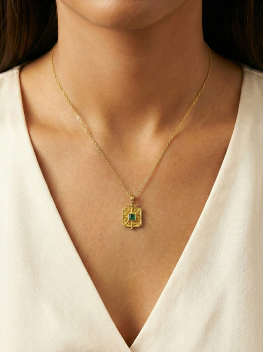 Ciondolo Granulato Tormalina Verde