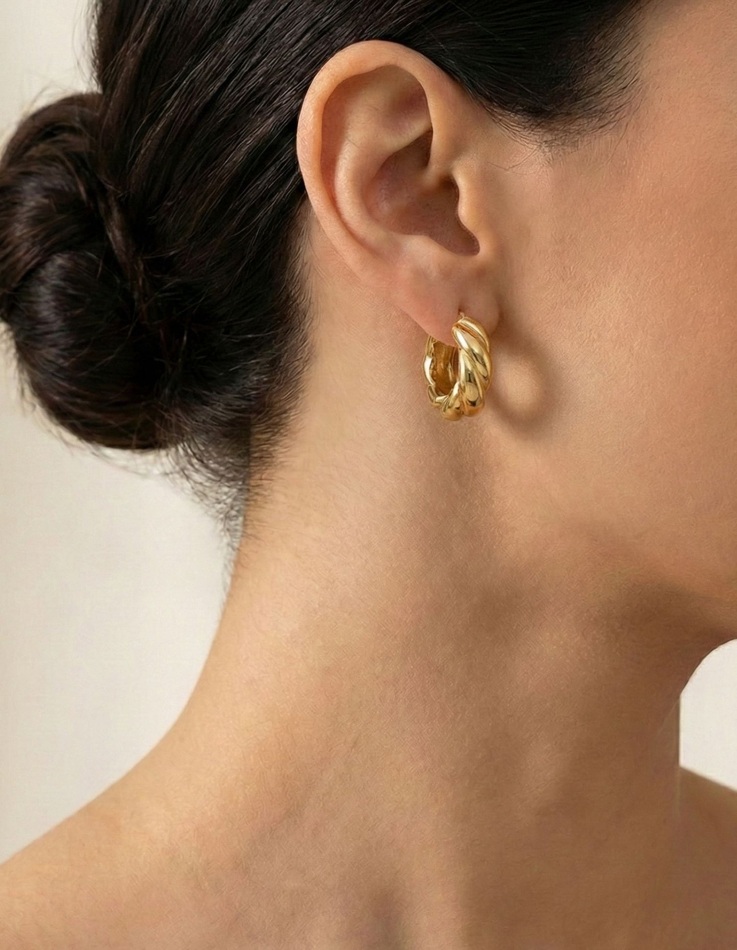 Orecchini a cerchio torchon