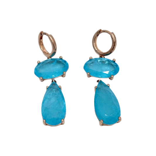 Orecchini con quarzo azzurro