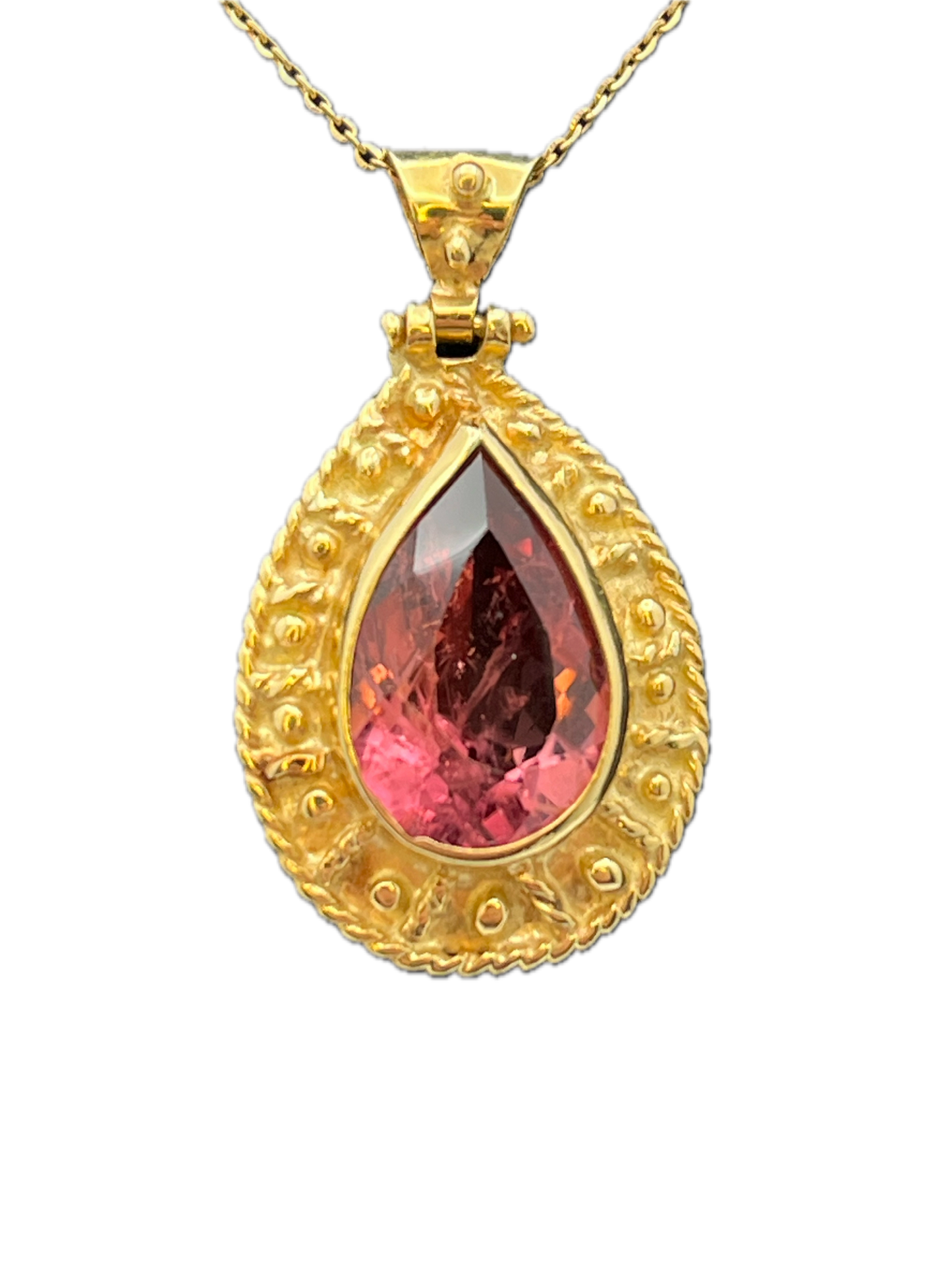Ciondolo Granulato Tormalina Rosa