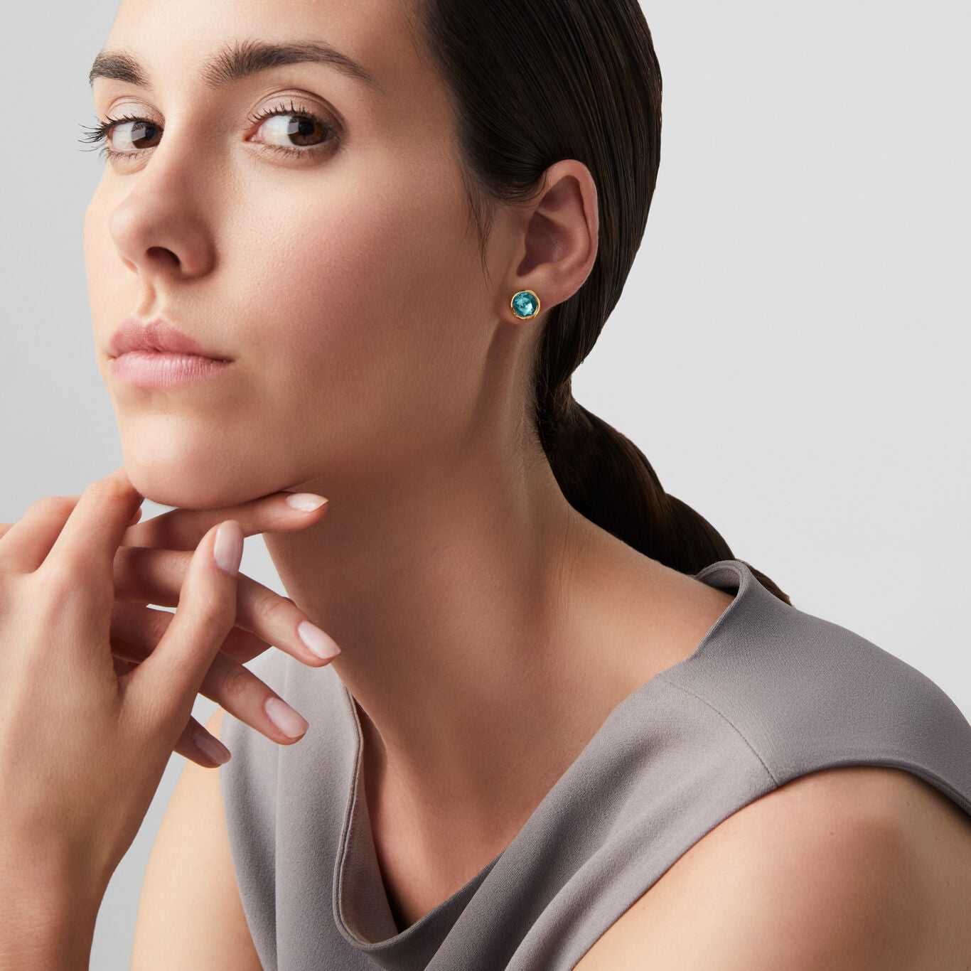 ORECCHINI LOOP AZZURRO - GIOVANNI RASPINI