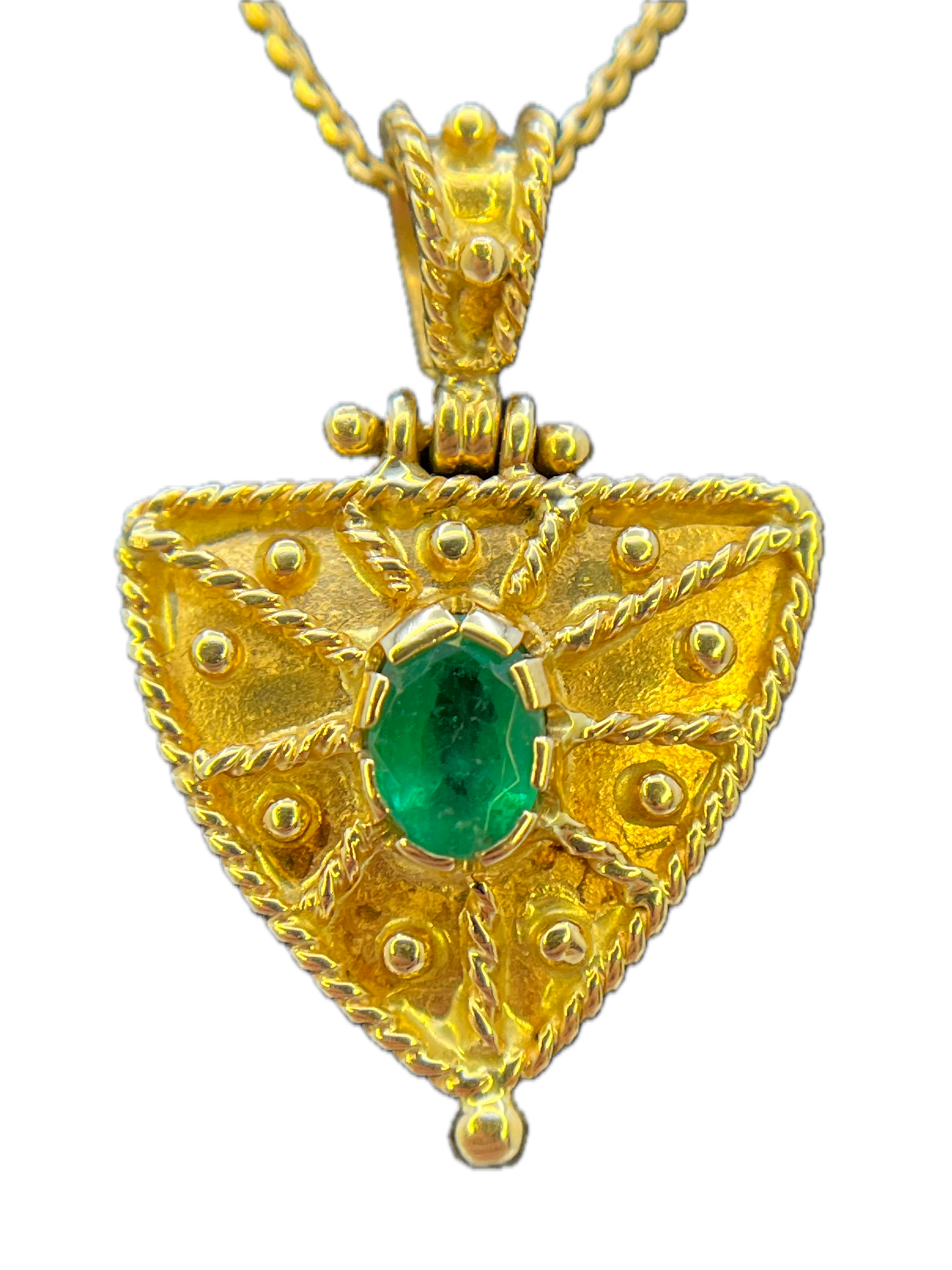 Ciondolo Granulato Smeraldo