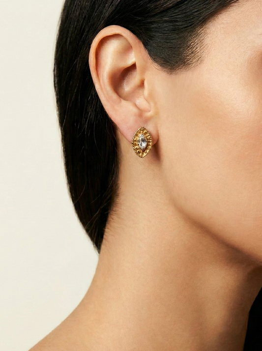 Orecchini Granulati Acquamarina