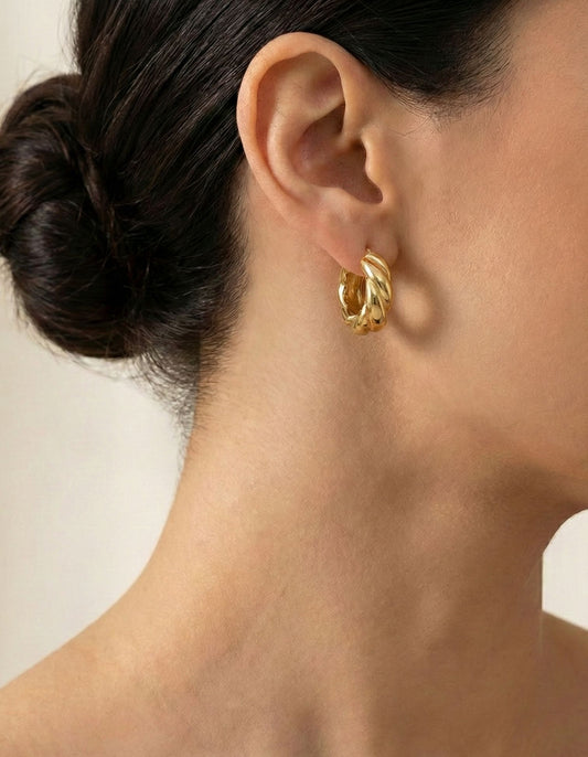 Orecchini a cerchio torchon