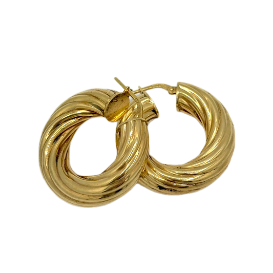 Orecchini a cerchio rigati