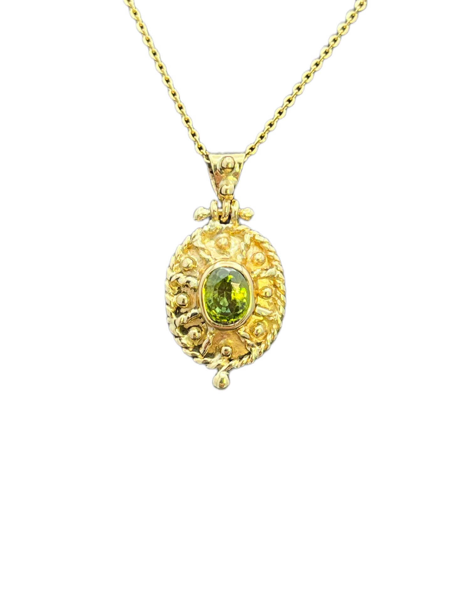 Ciondolo granulato peridoto