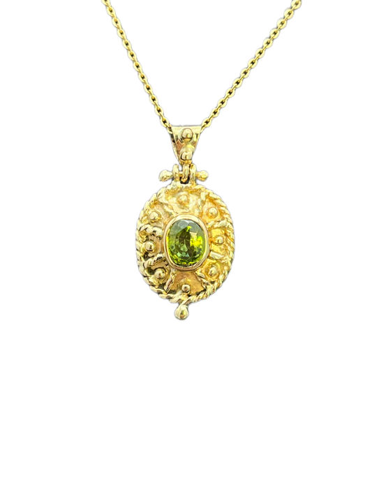 Ciondolo granulato peridoto