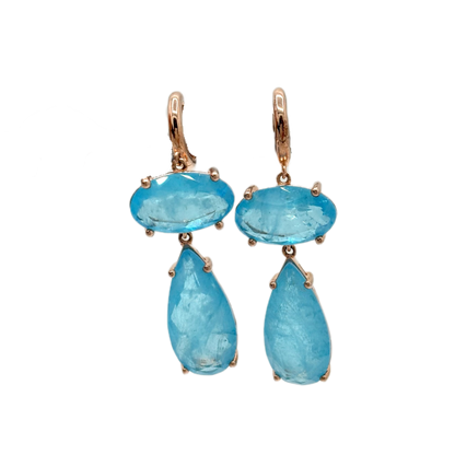 Orecchini con quarzo azzurro