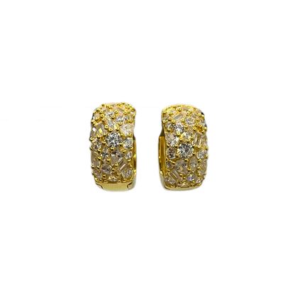 Orecchini a cerchietto con zirconia cubica