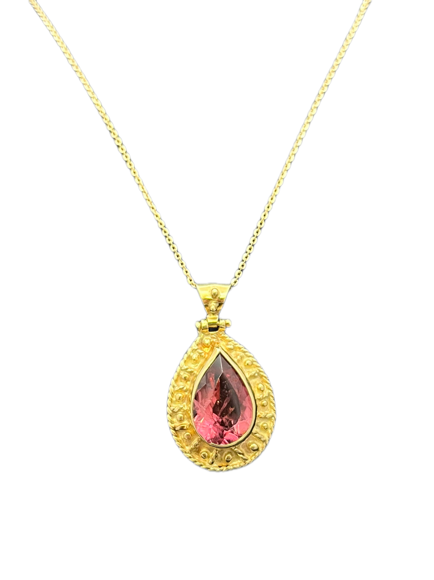 Ciondolo Granulato Tormalina Rosa