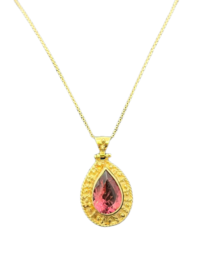 Ciondolo Granulato Tormalina Rosa