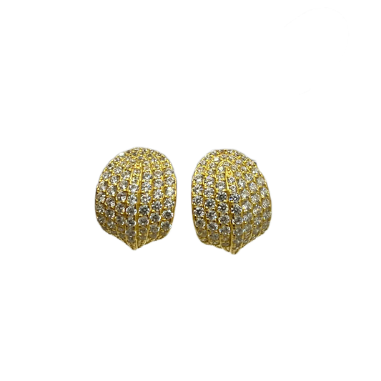 Orecchini a conchiglia con zirconia cubica