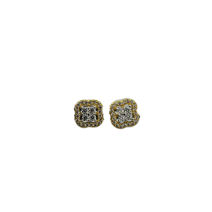 Orecchini quadrifoglio con zirconia cubica