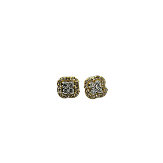 Orecchini quadrifoglio con zirconia cubica