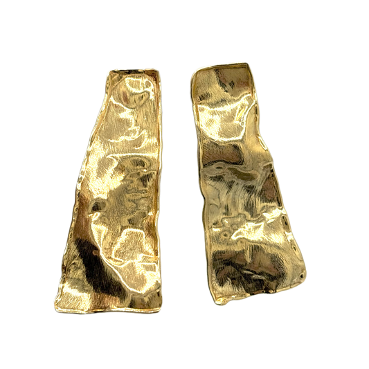 Orecchini battuti rettangolari