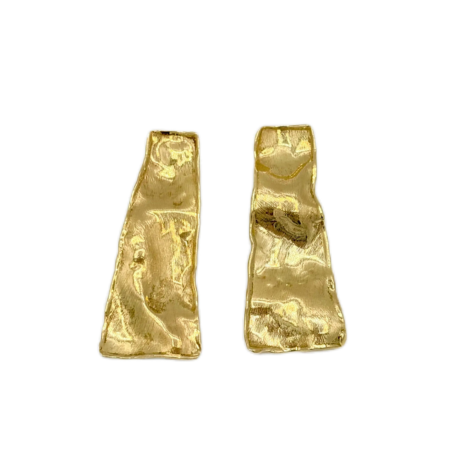 Orecchini battuti rettangolari