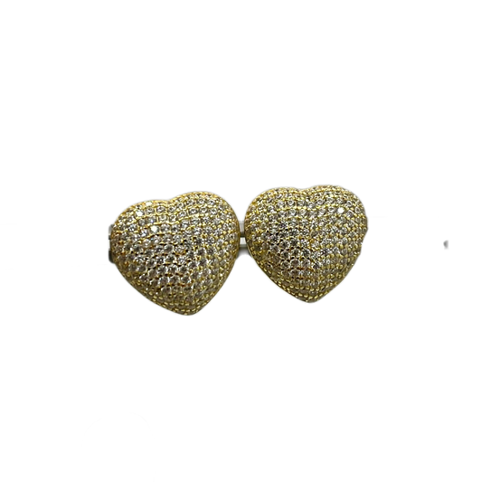 Orecchini a cuore con zirconia cubica