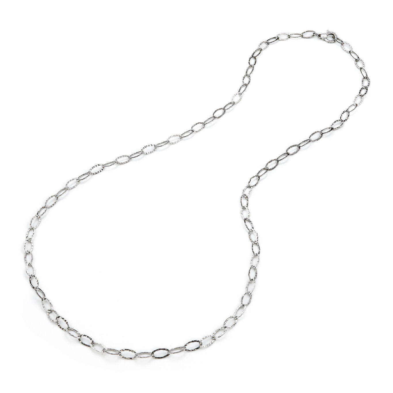 COLLANA MAGLIA OVALE MARTELLATA - GIOVANNI RASPINI