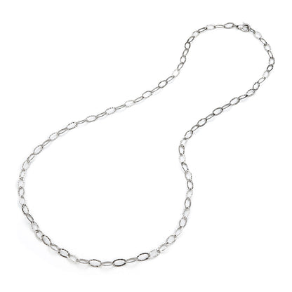 COLLANA MAGLIA OVALE MARTELLATA - GIOVANNI RASPINI