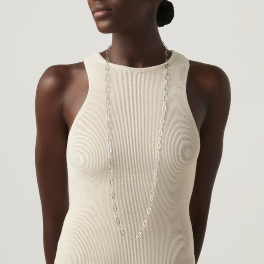 COLLANA MAGLIA OVALE MARTELLATA - GIOVANNI RASPINI