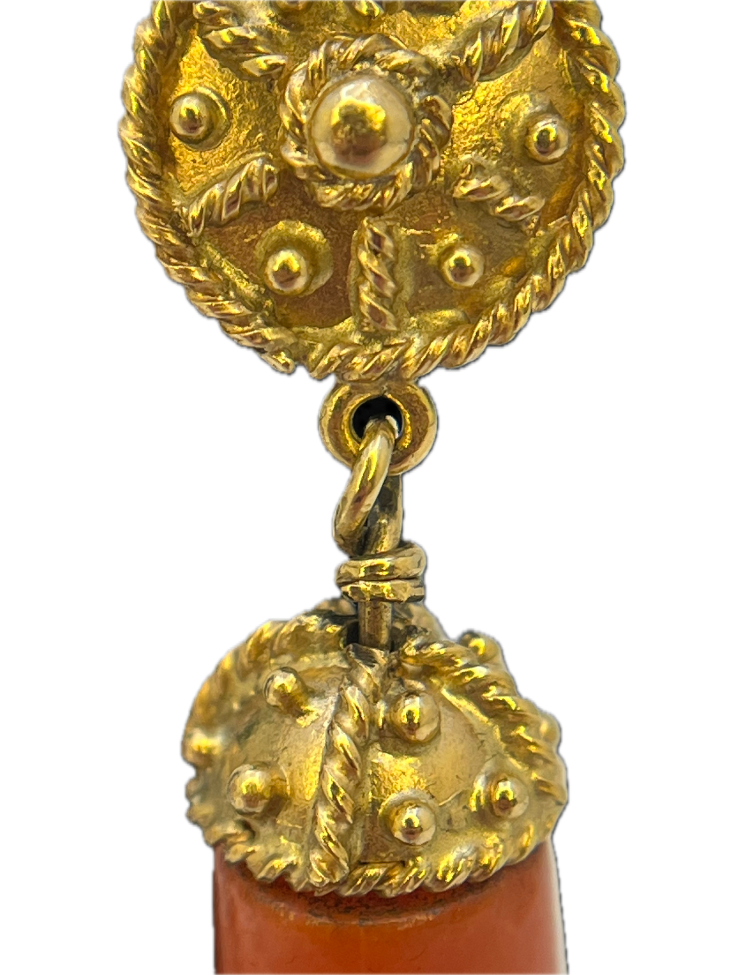 Orecchini Granulati Corallo