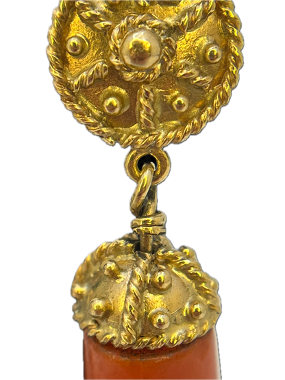 Orecchini Granulati Corallo