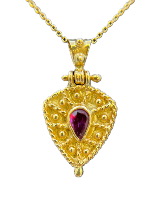 Ciondolo Granulato Rubino