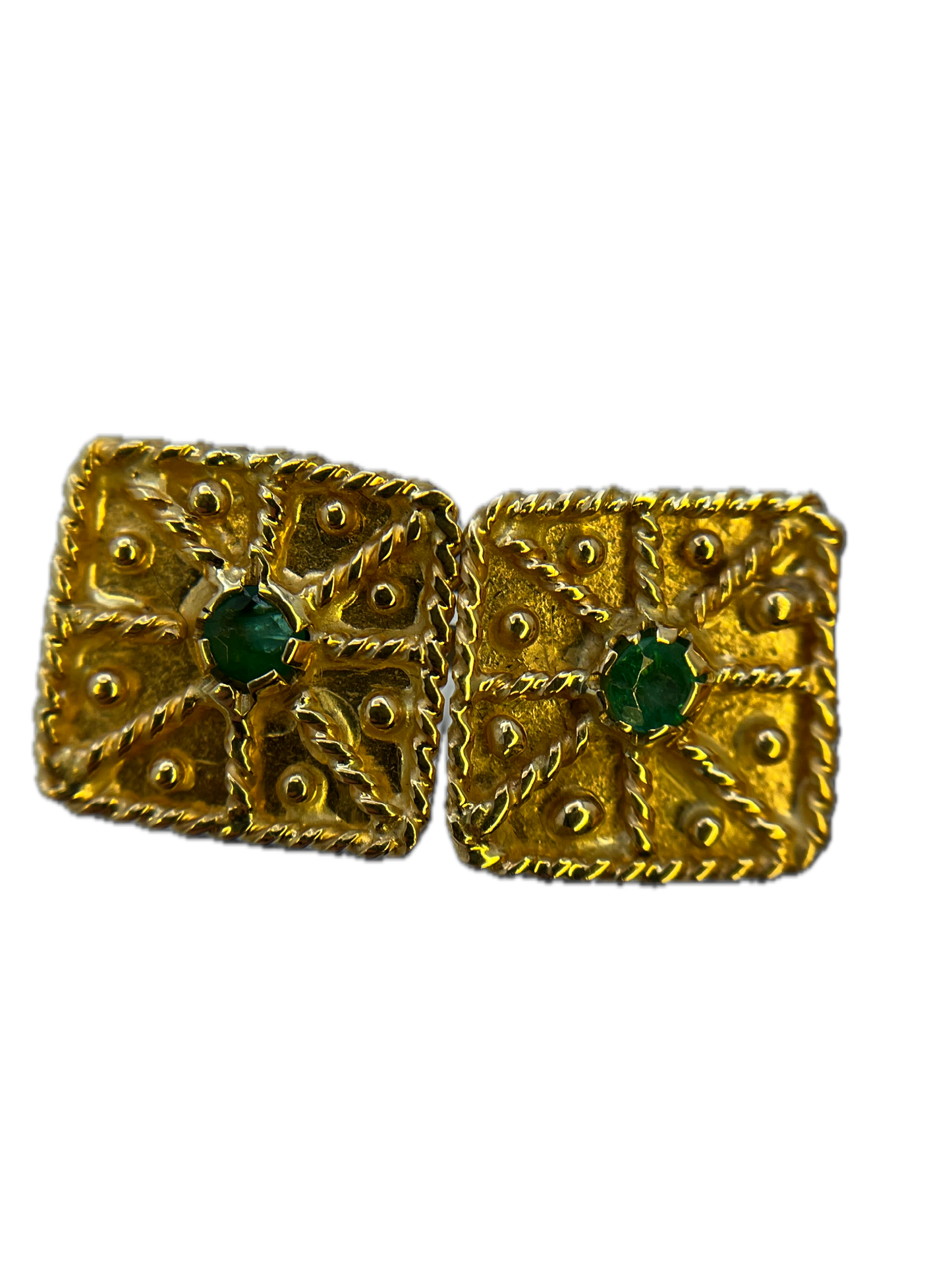 Orecchini Granulati Smeraldo