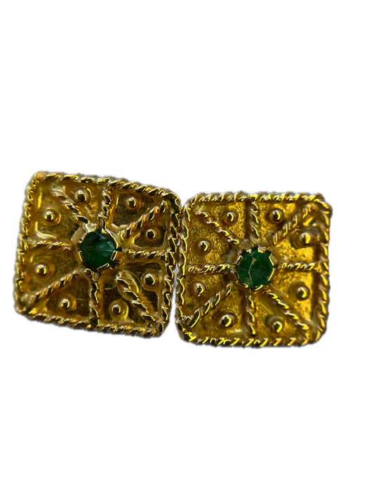 Orecchini Granulati Smeraldo