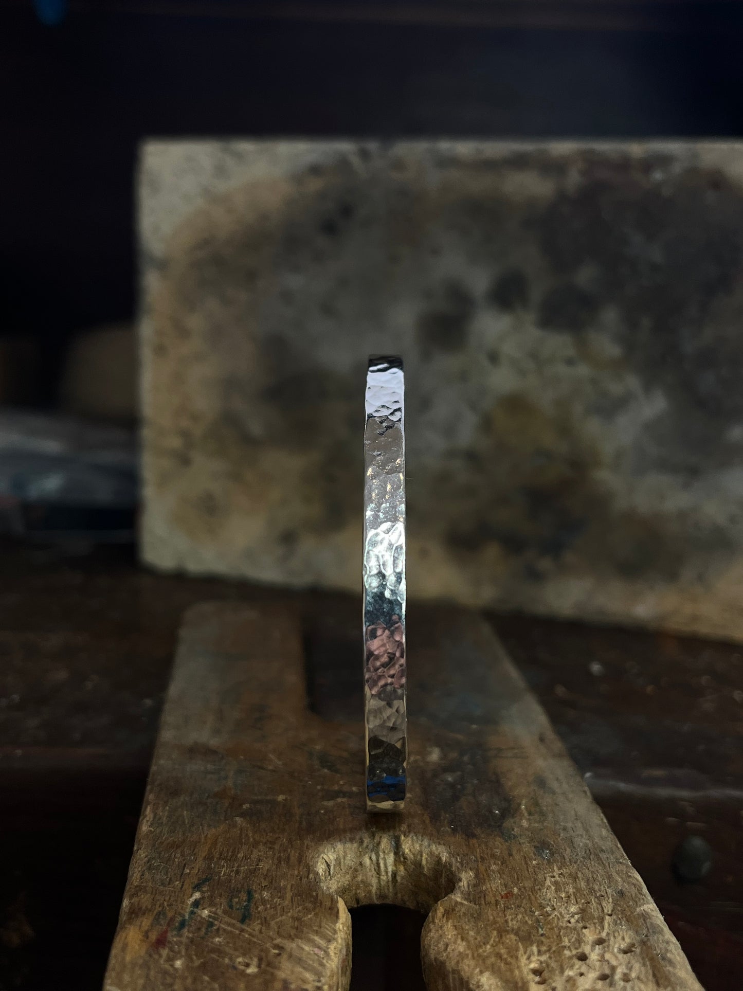 Bracciale martellato in Argento