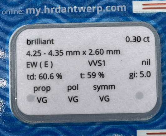 DIAMANTE HRD - 0,30 CT