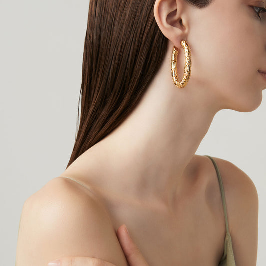 ORECCHINI OVALE CROCO - GIOVANNI RASPINI