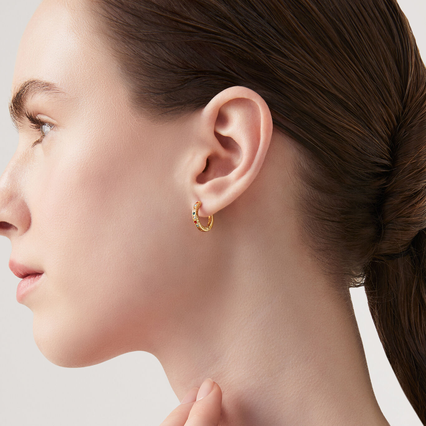 ORECCHINI HUGGIE CRYSTAL COLOR - GIOVANNI RASPINI