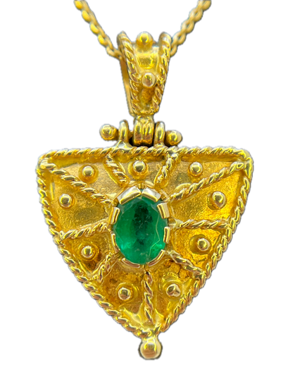 Ciondolo Granulato Smeraldo
