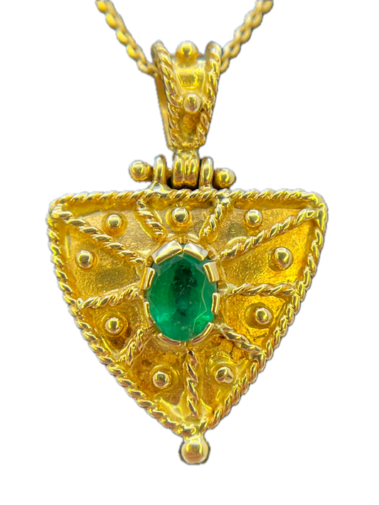 Ciondolo Granulato Smeraldo